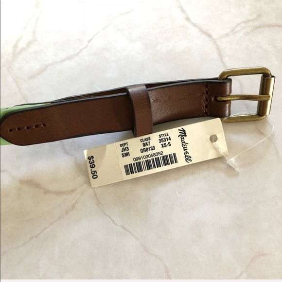 🔴🔴 NWT Madewell neon green belt size XS - Picture 3 of 7